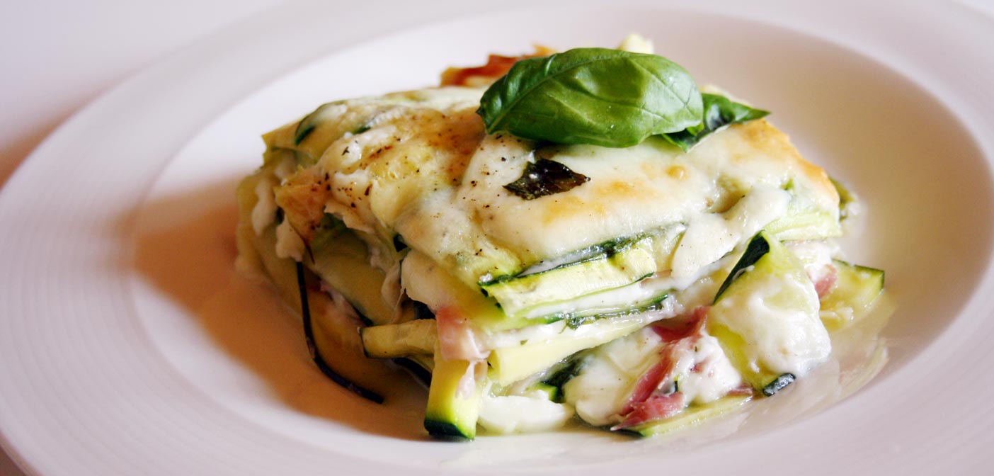 lasagna di zucchine e prosciutto